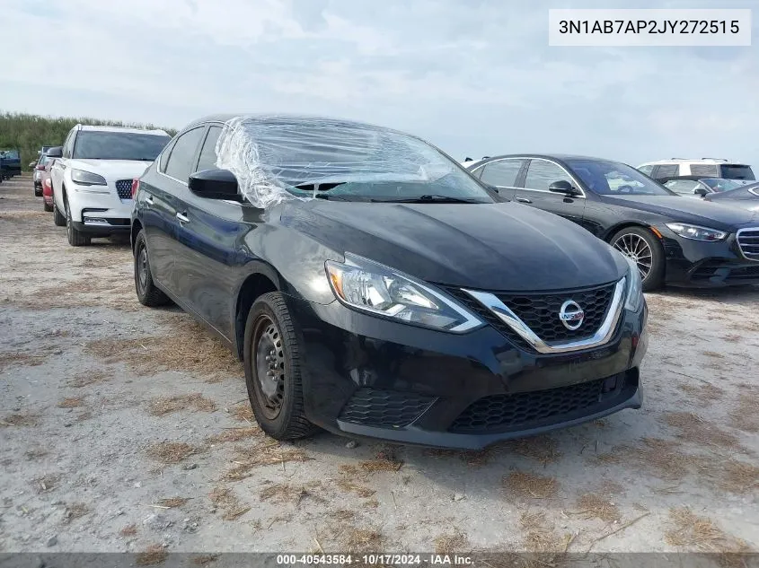 2018 Nissan Sentra S VIN: 3N1AB7AP2JY272515 Lot: 40543584