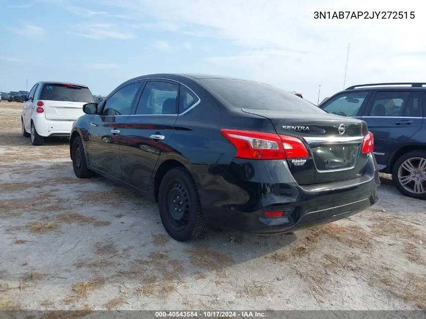 2018 Nissan Sentra S VIN: 3N1AB7AP2JY272515 Lot: 40543584