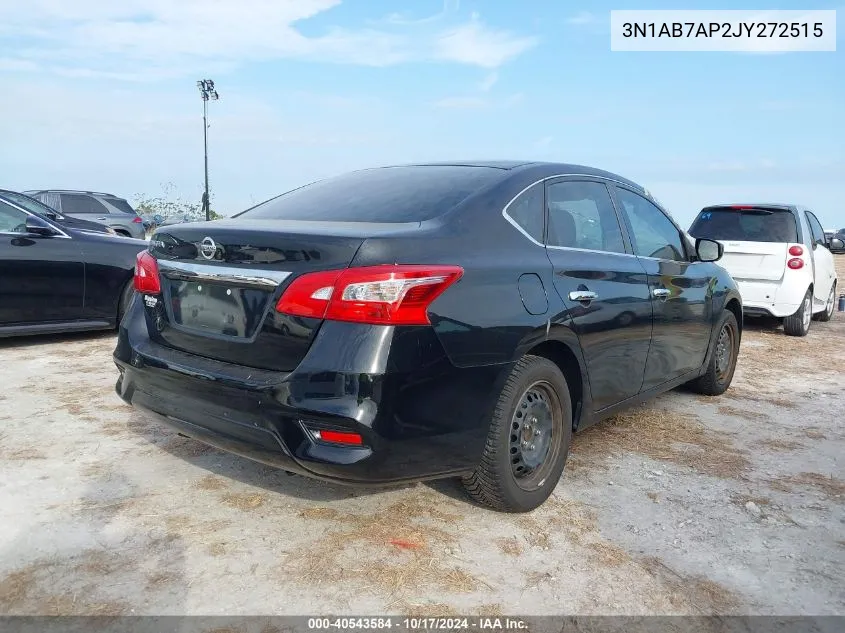 2018 Nissan Sentra S VIN: 3N1AB7AP2JY272515 Lot: 40543584