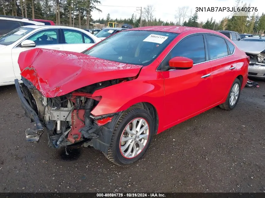 2018 Nissan Sentra Sv VIN: 3N1AB7AP3JL640276 Lot: 40591775