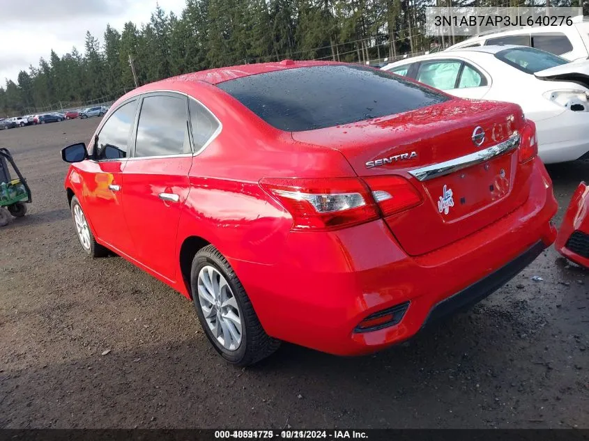 2018 Nissan Sentra Sv VIN: 3N1AB7AP3JL640276 Lot: 40591775