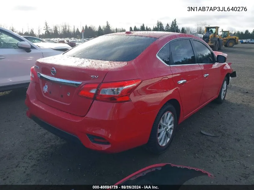 2018 Nissan Sentra Sv VIN: 3N1AB7AP3JL640276 Lot: 40591775