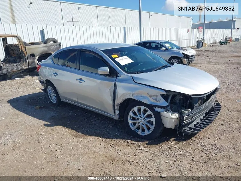 3N1AB7AP5JL649352 2018 Nissan Sentra Sv