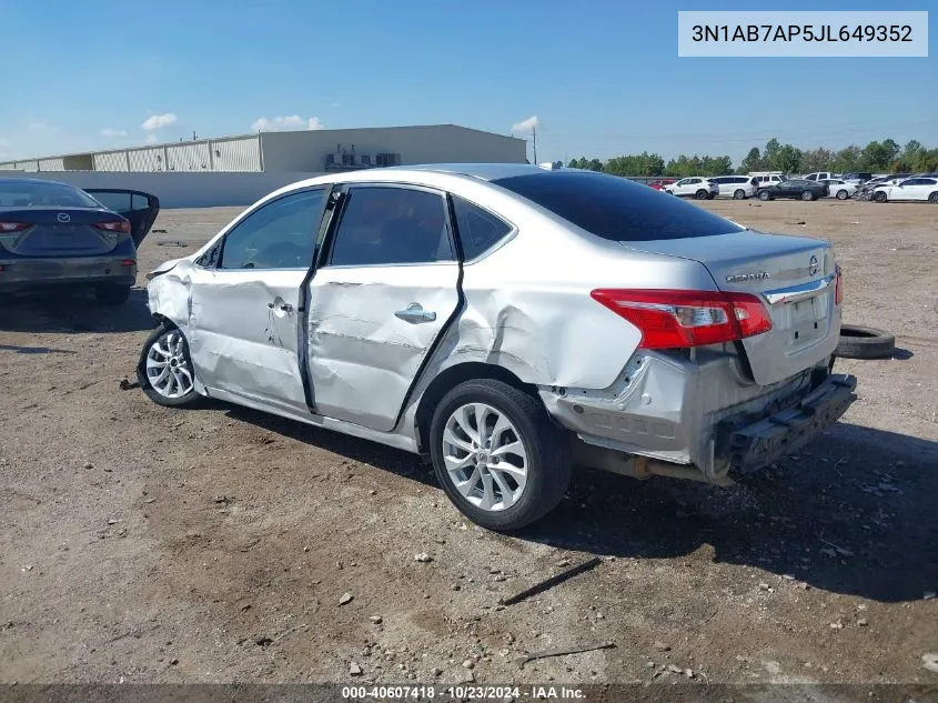 3N1AB7AP5JL649352 2018 Nissan Sentra Sv