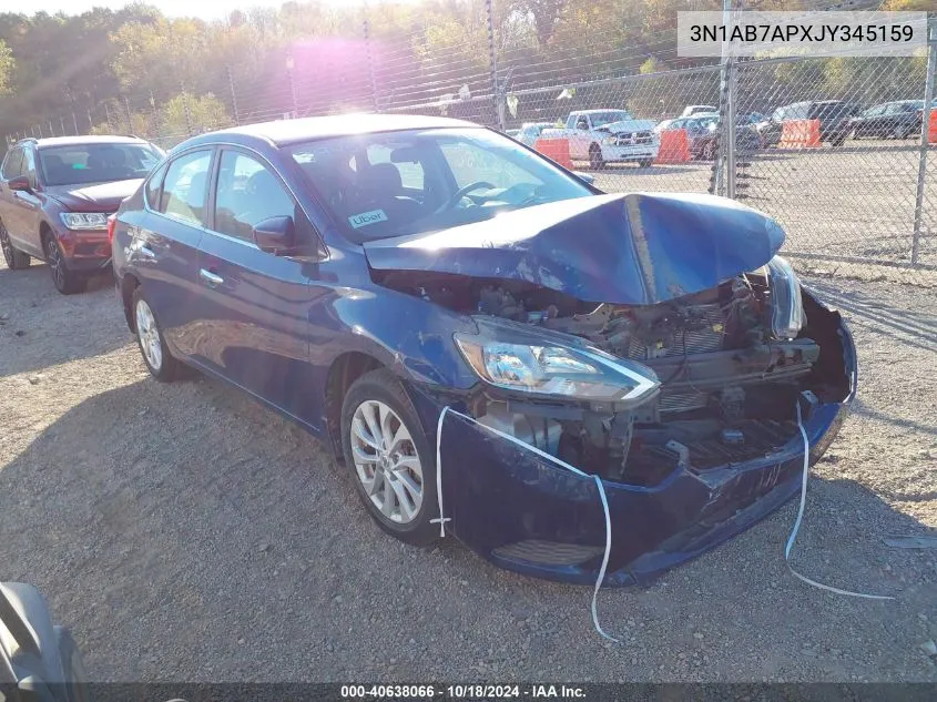 2018 Nissan Sentra Sv VIN: 3N1AB7APXJY345159 Lot: 40638066