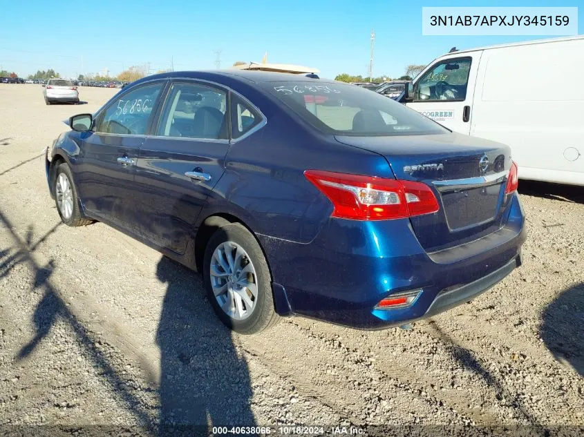 2018 Nissan Sentra Sv VIN: 3N1AB7APXJY345159 Lot: 40638066