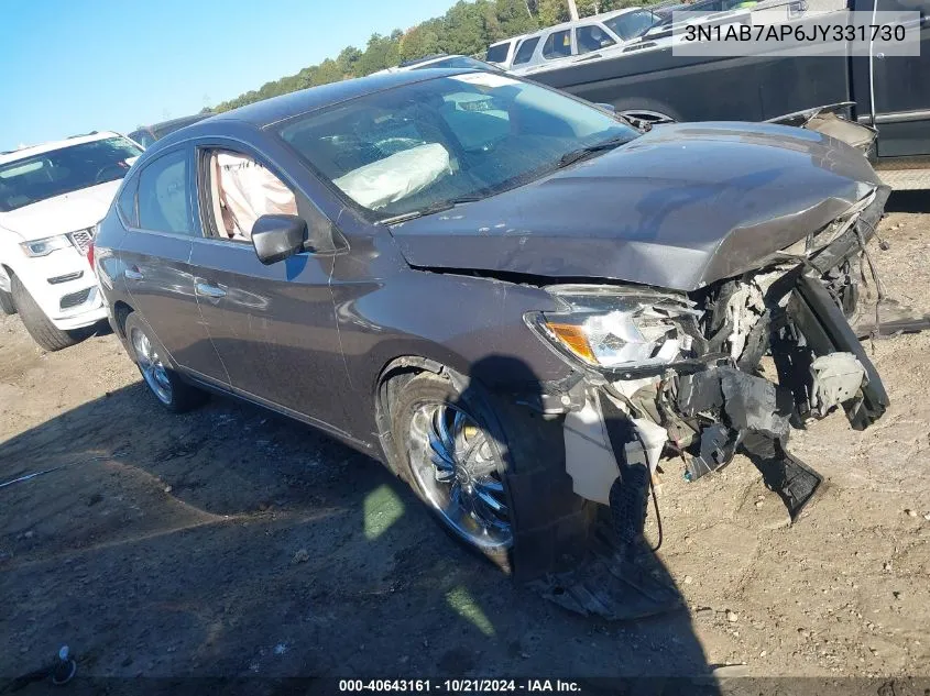 3N1AB7AP6JY331730 2018 Nissan Sentra S