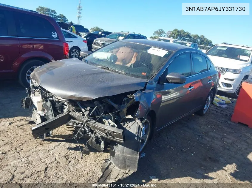 3N1AB7AP6JY331730 2018 Nissan Sentra S