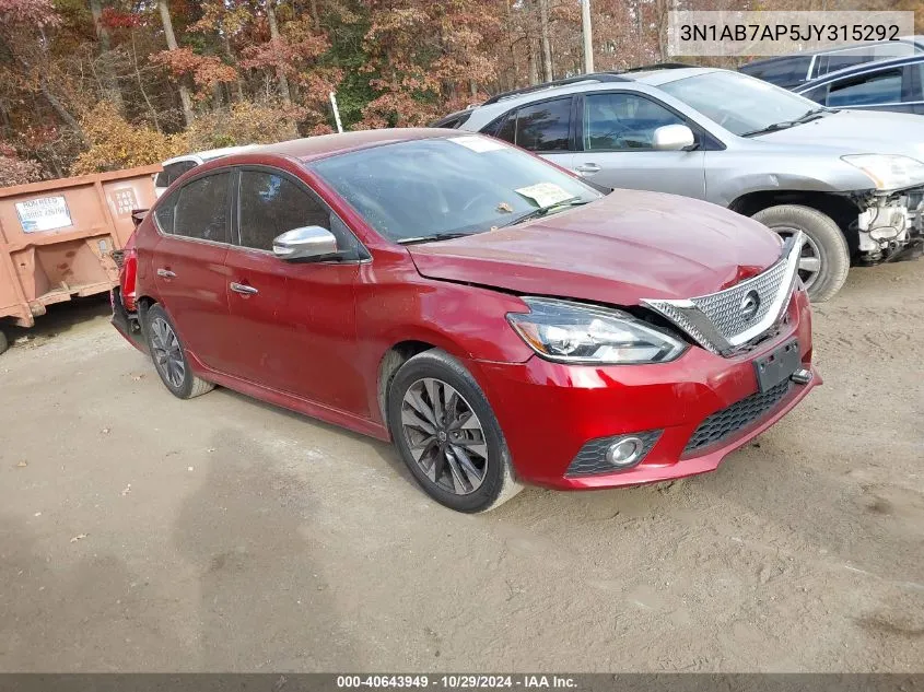 3N1AB7AP5JY315292 2018 Nissan Sentra Sr