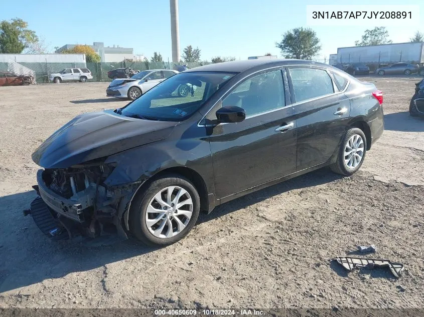 2018 Nissan Sentra Sv VIN: 3N1AB7AP7JY208891 Lot: 40650609