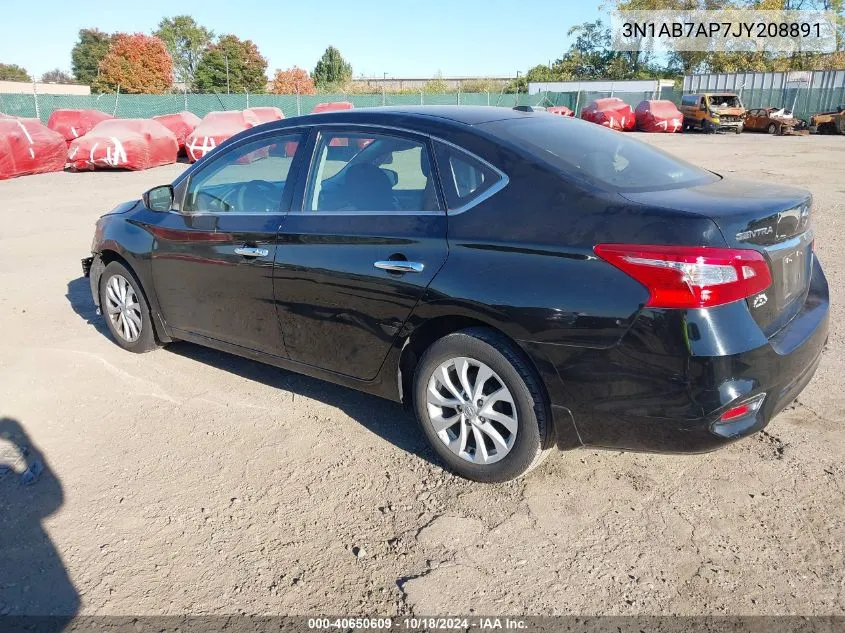 2018 Nissan Sentra Sv VIN: 3N1AB7AP7JY208891 Lot: 40650609