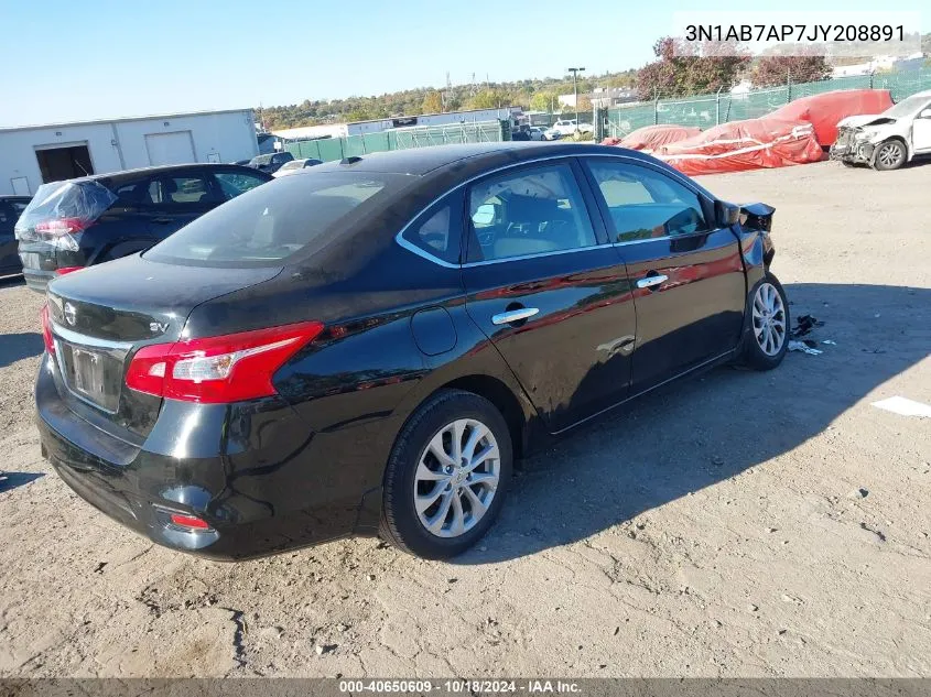 2018 Nissan Sentra Sv VIN: 3N1AB7AP7JY208891 Lot: 40650609