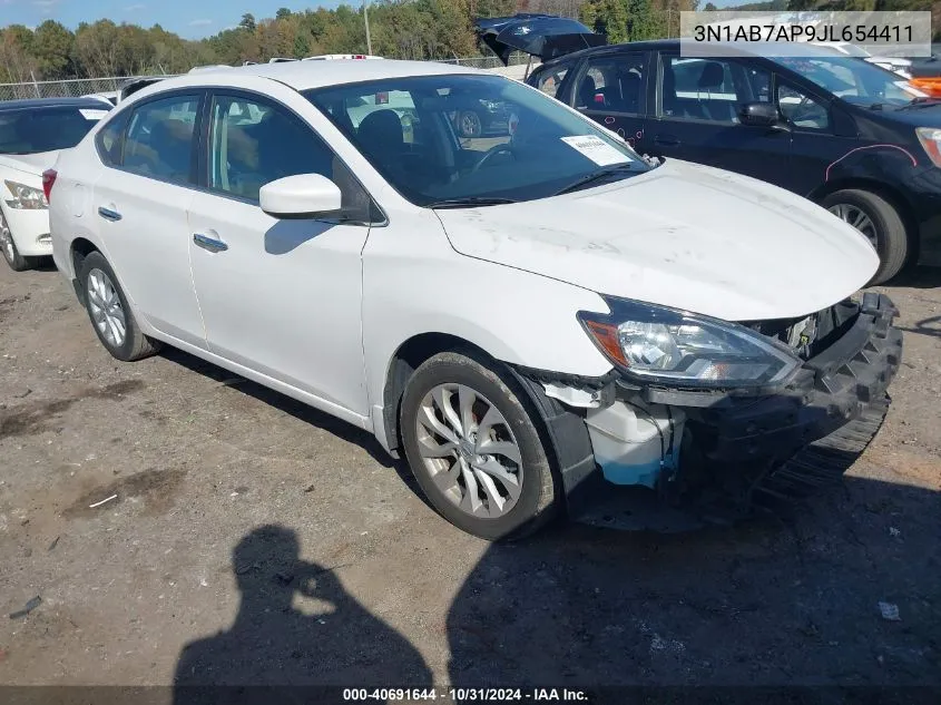 2018 Nissan Sentra Sv VIN: 3N1AB7AP9JL654411 Lot: 40691644