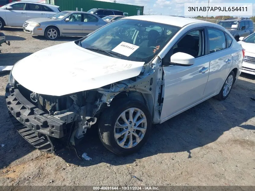 2018 Nissan Sentra Sv VIN: 3N1AB7AP9JL654411 Lot: 40691644