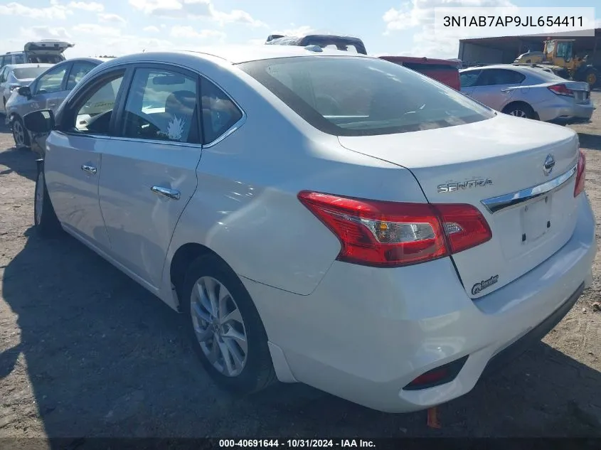 2018 Nissan Sentra Sv VIN: 3N1AB7AP9JL654411 Lot: 40691644