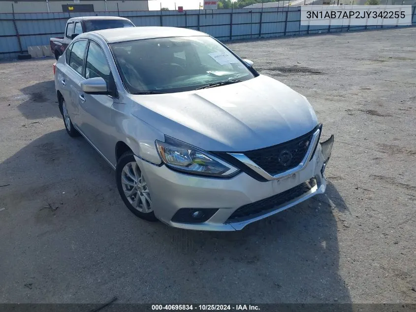 2018 Nissan Sentra Sv VIN: 3N1AB7AP2JY342255 Lot: 40695834