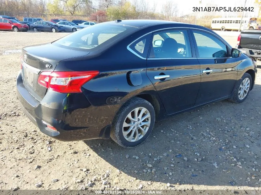 2018 Nissan Sentra Sv VIN: 3N1AB7AP5JL629442 Lot: 40702134