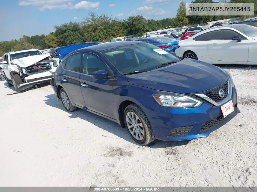 3N1AB7AP5JY265445 2018 Nissan Sentra Sv