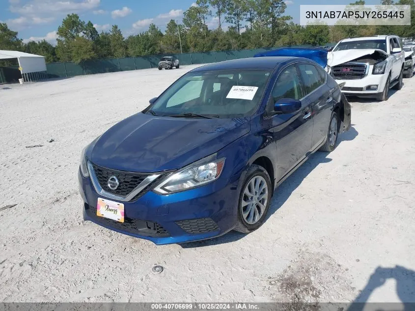 2018 Nissan Sentra Sv VIN: 3N1AB7AP5JY265445 Lot: 40706699