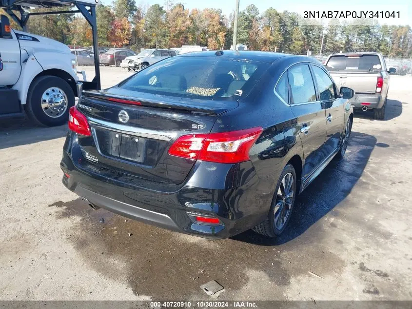 2018 Nissan Sentra Sr VIN: 3N1AB7AP0JY341041 Lot: 40720910