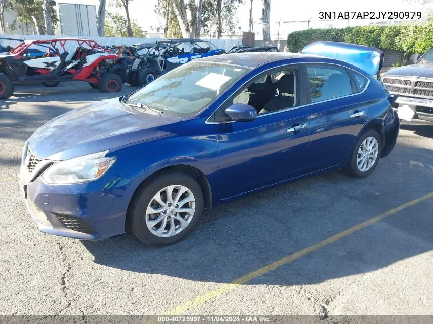 2018 Nissan Sentra Sv VIN: 3N1AB7AP2JY290979 Lot: 40725997