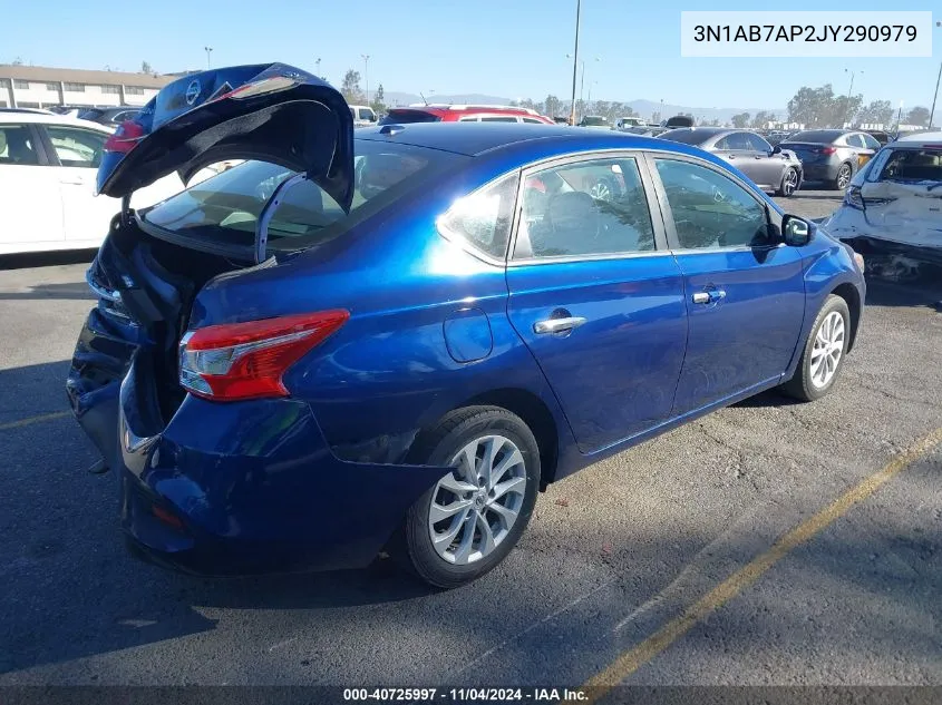 2018 Nissan Sentra Sv VIN: 3N1AB7AP2JY290979 Lot: 40725997