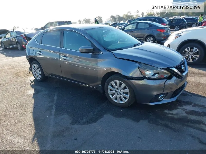 2018 Nissan Sentra S VIN: 3N1AB7AP4JY320399 Lot: 40726776