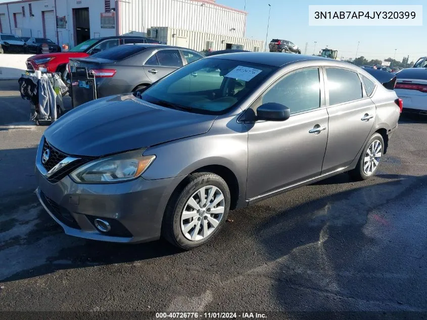 2018 Nissan Sentra S VIN: 3N1AB7AP4JY320399 Lot: 40726776