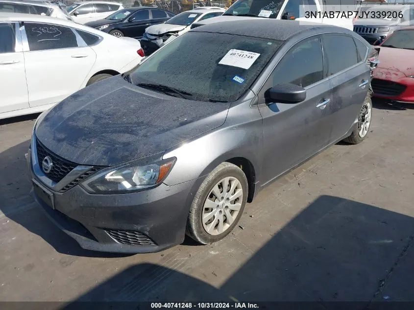 2018 Nissan Sentra S VIN: 3N1AB7AP7JY339206 Lot: 40741248