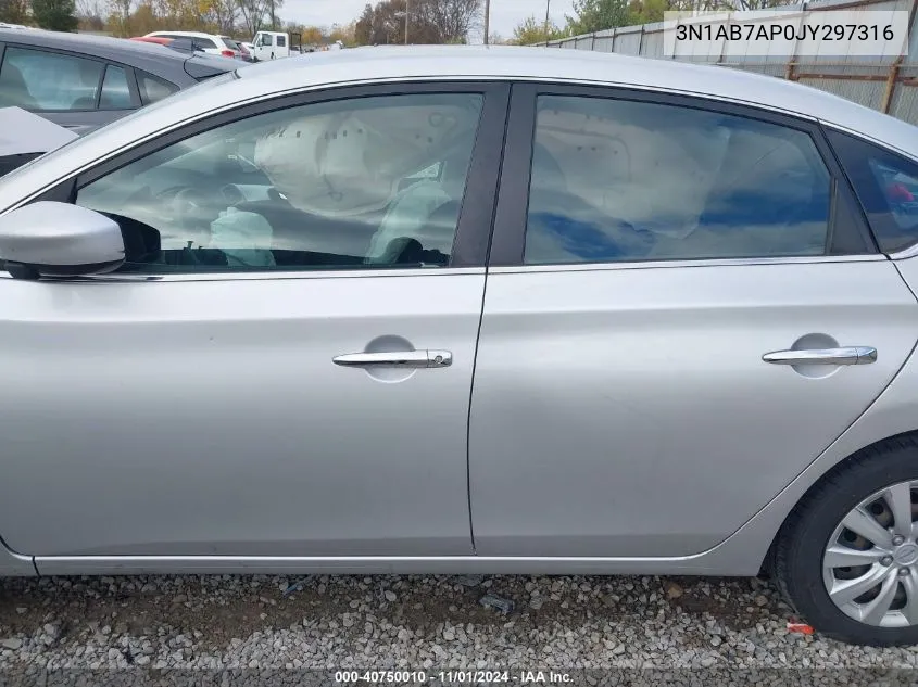 2018 Nissan Sentra S VIN: 3N1AB7AP0JY297316 Lot: 40750010