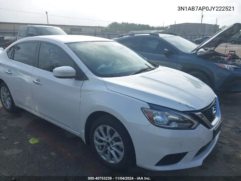 2018 Nissan Sentra Sv VIN: 3N1AB7AP0JY222521 Lot: 40753239