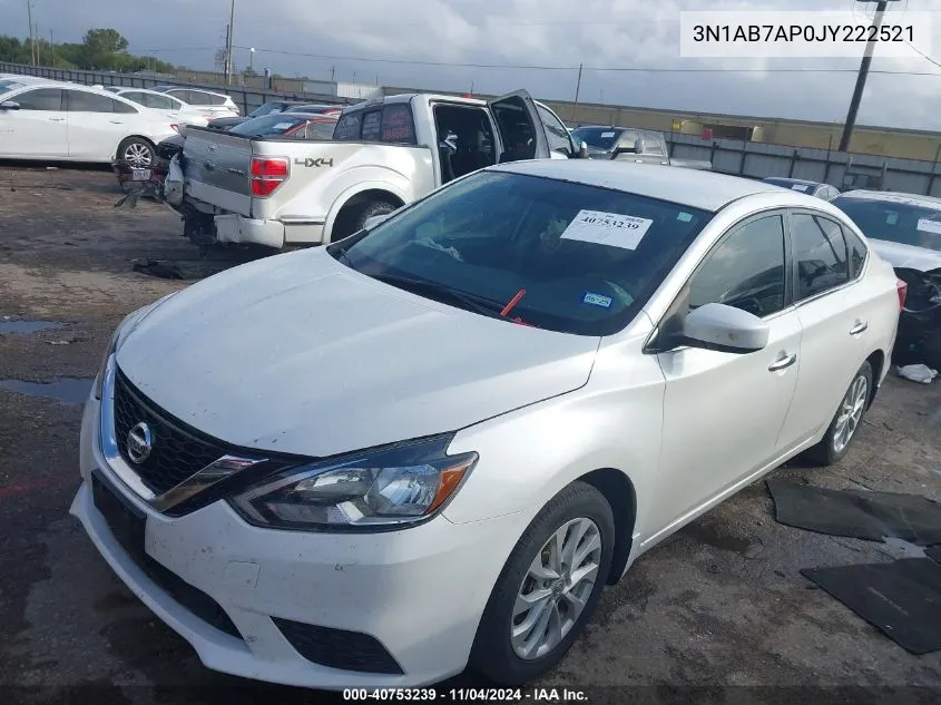 2018 Nissan Sentra Sv VIN: 3N1AB7AP0JY222521 Lot: 40753239