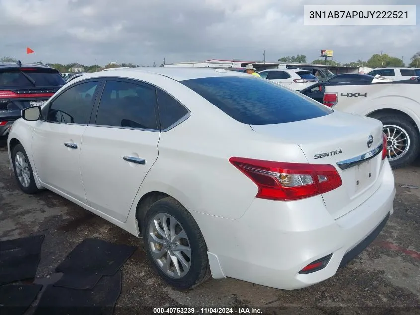 2018 Nissan Sentra Sv VIN: 3N1AB7AP0JY222521 Lot: 40753239