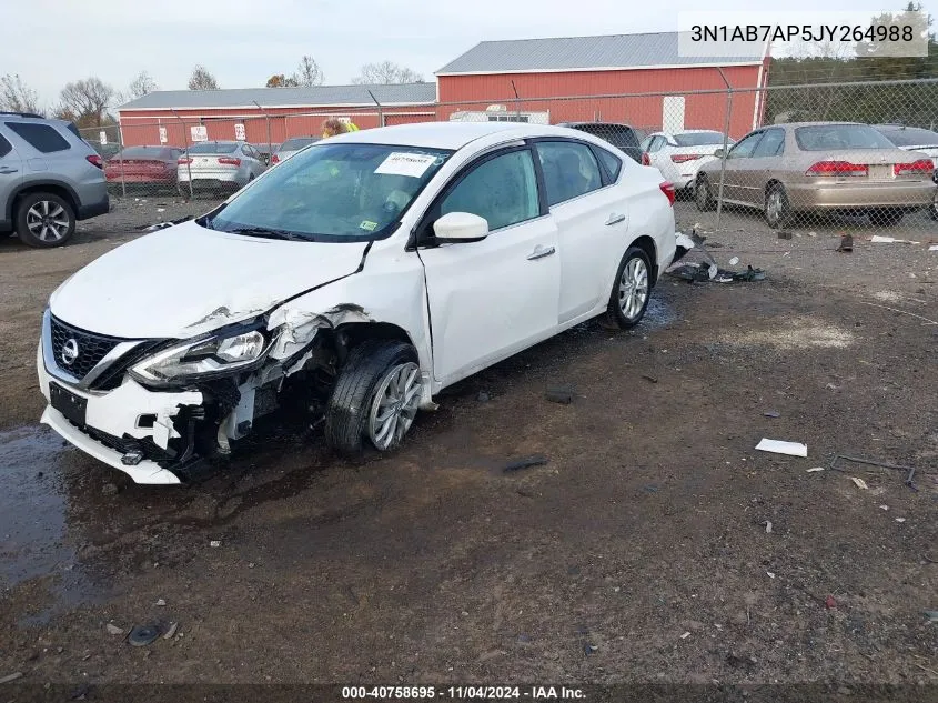 2018 Nissan Sentra Sv VIN: 3N1AB7AP5JY264988 Lot: 40758695