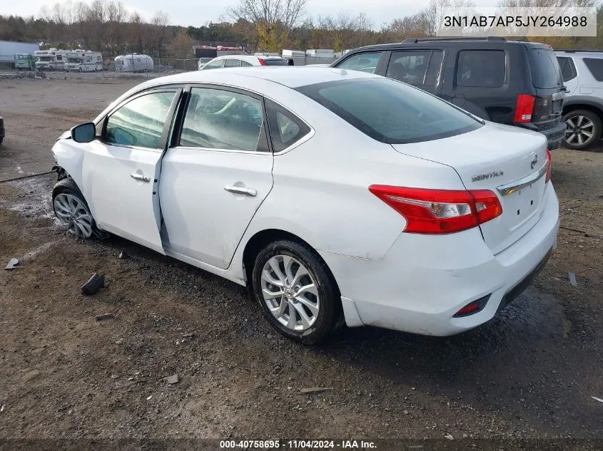 2018 Nissan Sentra Sv VIN: 3N1AB7AP5JY264988 Lot: 40758695