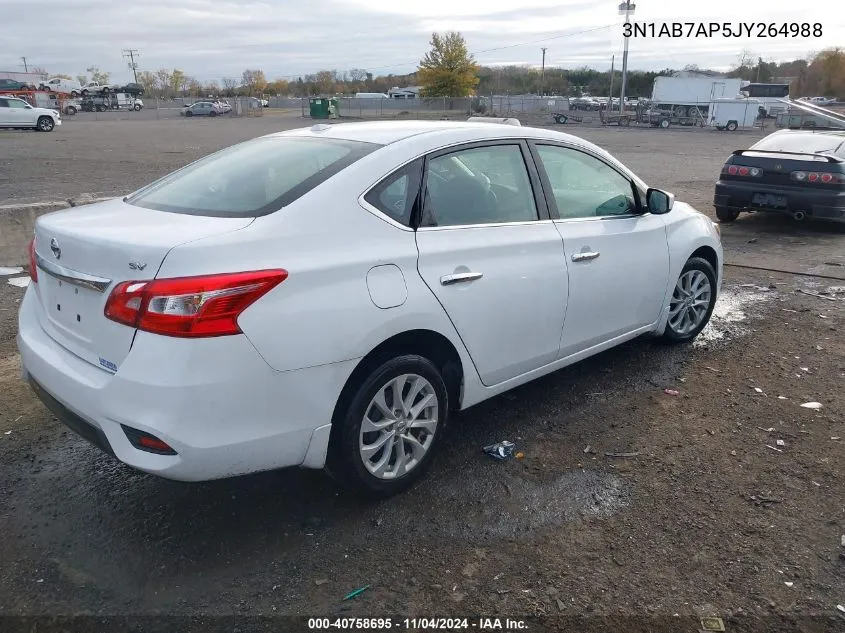 2018 Nissan Sentra Sv VIN: 3N1AB7AP5JY264988 Lot: 40758695