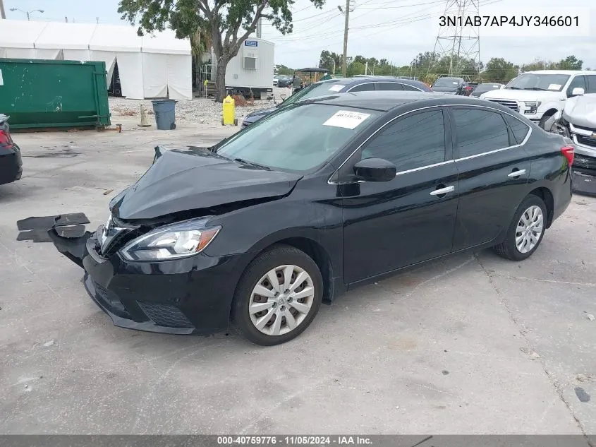 2018 Nissan Sentra S VIN: 3N1AB7AP4JY346601 Lot: 40759776