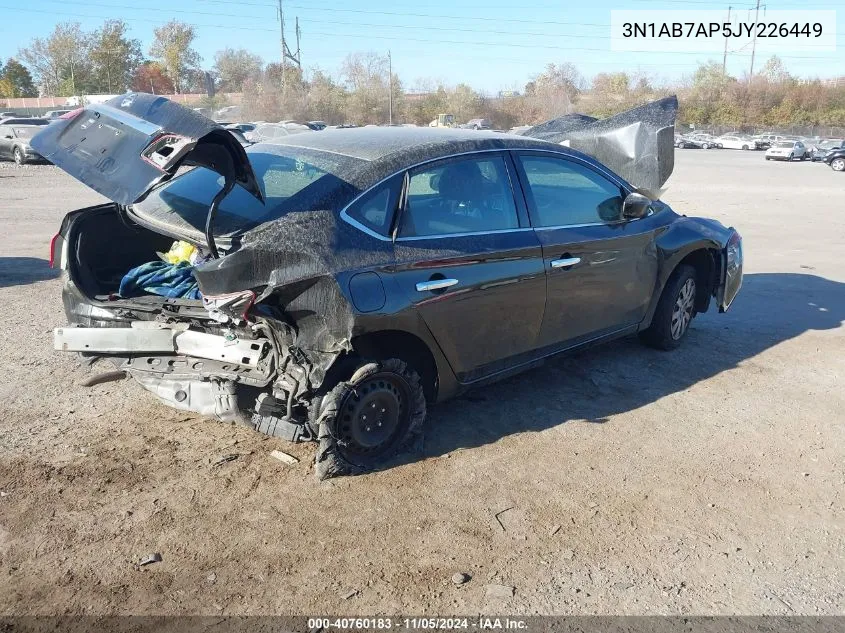 2018 Nissan Sentra S VIN: 3N1AB7AP5JY226449 Lot: 40760183