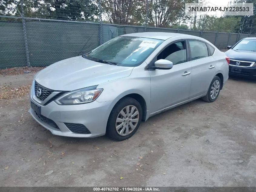 2018 Nissan Sentra S VIN: 3N1AB7AP4JY228533 Lot: 40762702