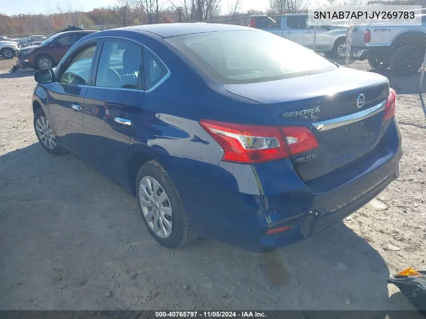 2018 Nissan Sentra S VIN: 3N1AB7AP1JY269783 Lot: 40765797