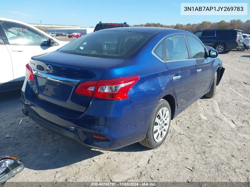 2018 Nissan Sentra S VIN: 3N1AB7AP1JY269783 Lot: 40765797