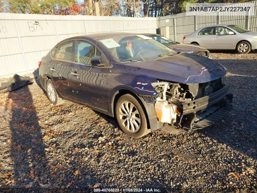 2018 Nissan Sentra Sv VIN: 3N1AB7AP2JY227347 Lot: 40768823