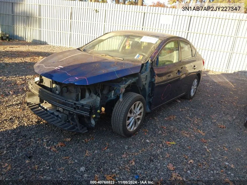 2018 Nissan Sentra Sv VIN: 3N1AB7AP2JY227347 Lot: 40768823