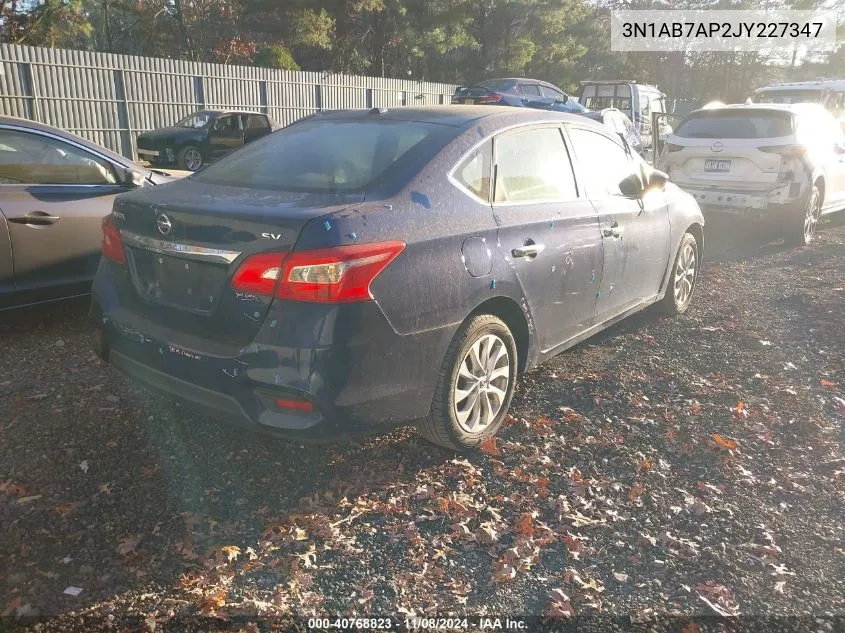 2018 Nissan Sentra Sv VIN: 3N1AB7AP2JY227347 Lot: 40768823