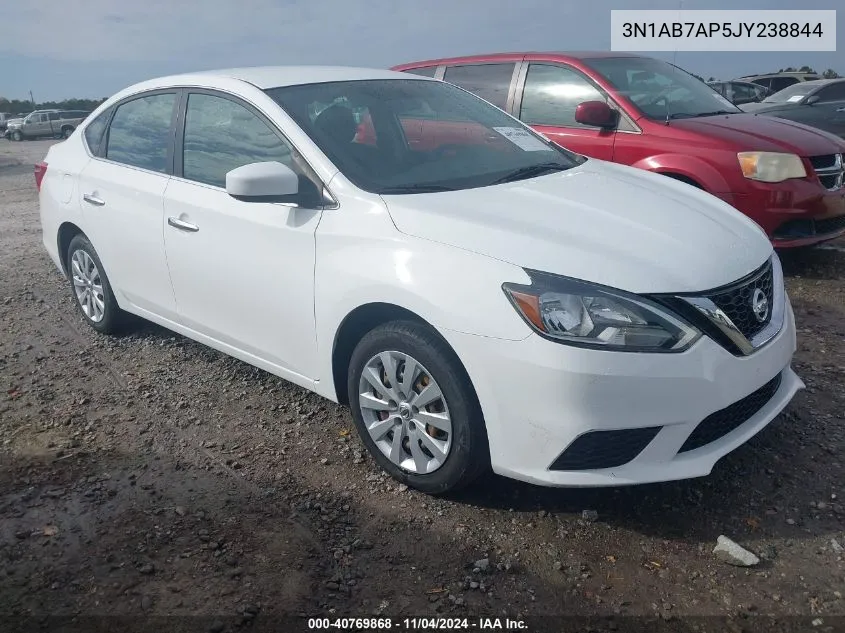 2018 Nissan Sentra S VIN: 3N1AB7AP5JY238844 Lot: 40769868