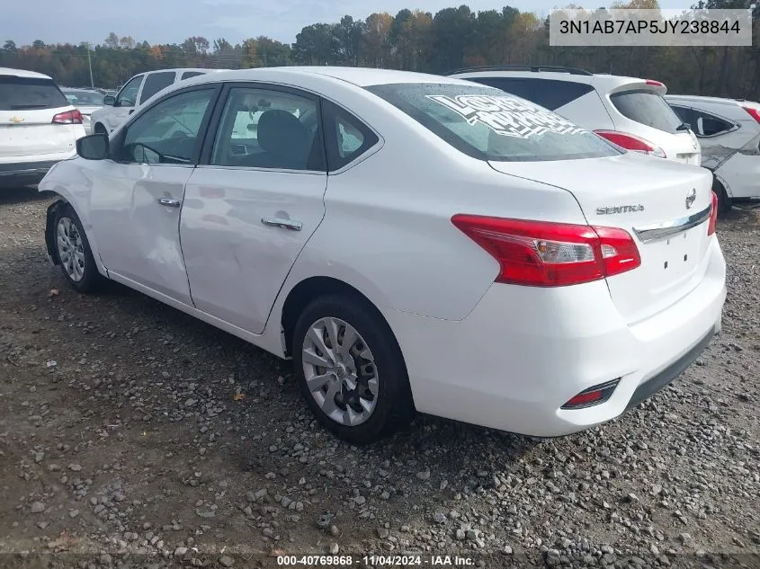 2018 Nissan Sentra S VIN: 3N1AB7AP5JY238844 Lot: 40769868