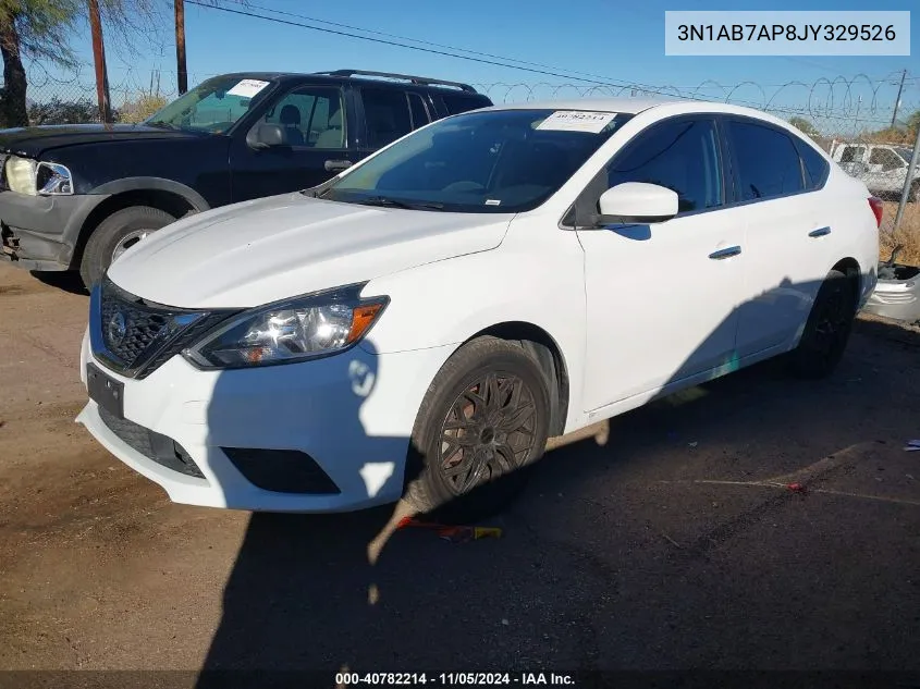 2018 Nissan Sentra S VIN: 3N1AB7AP8JY329526 Lot: 40782214