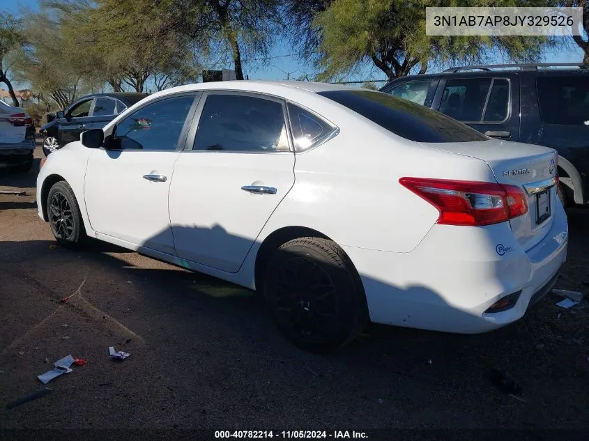 2018 Nissan Sentra S VIN: 3N1AB7AP8JY329526 Lot: 40782214