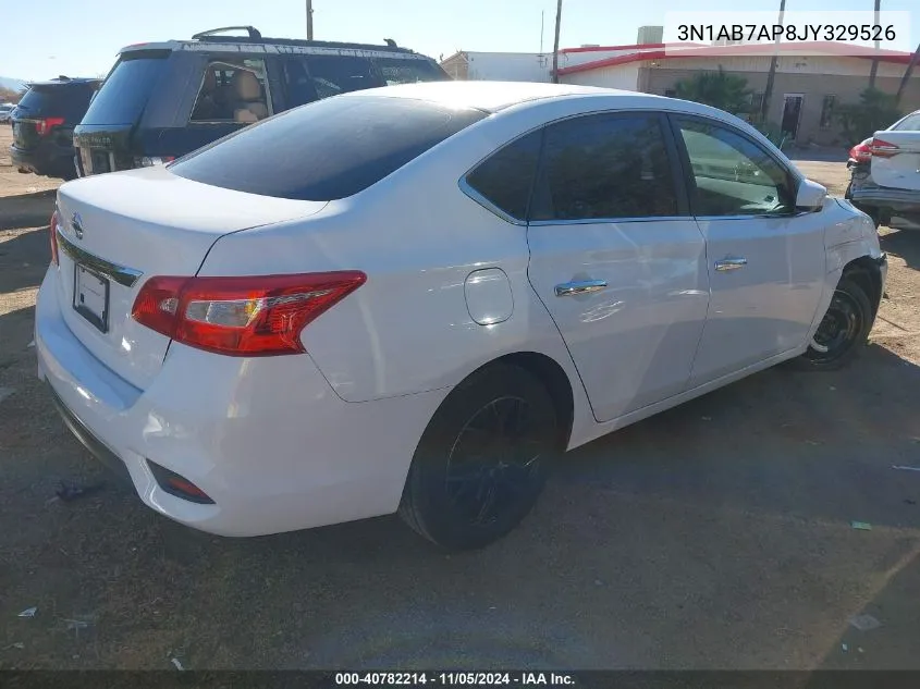 2018 Nissan Sentra S VIN: 3N1AB7AP8JY329526 Lot: 40782214