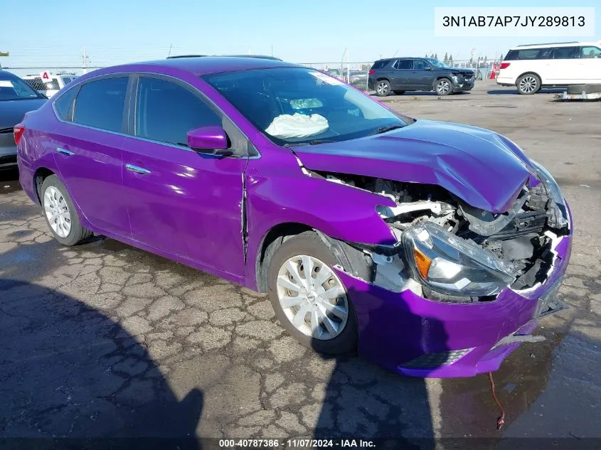 2018 Nissan Sentra S VIN: 3N1AB7AP7JY289813 Lot: 40787386